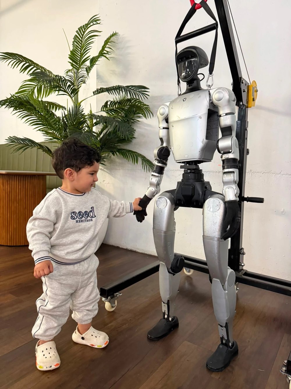 A small visitor and the humanoid