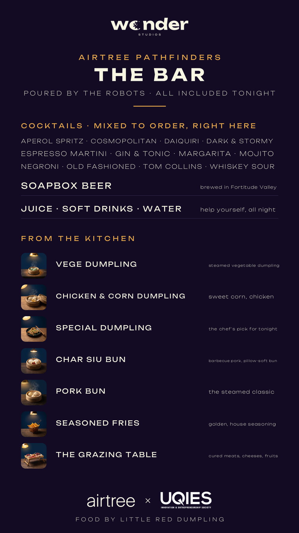 The bar, on the kiosk